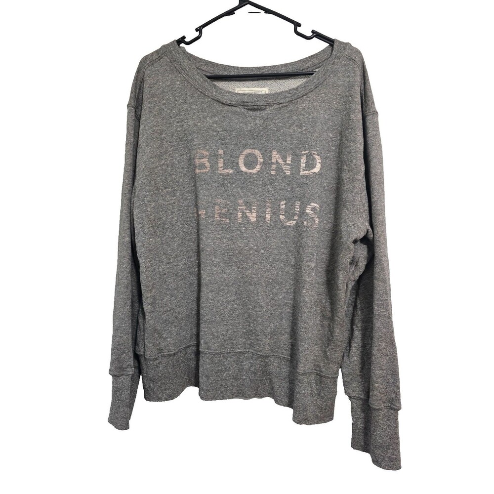 Current/Elliott The Stadium Sweatshirt Gray Crew Neck Graphic Size 3 NWT